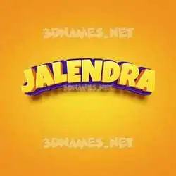 jalendra in Orange Toon style - 3D name wallpaper