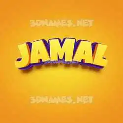 jamal in Orange Toon style - 3D name wallpaper