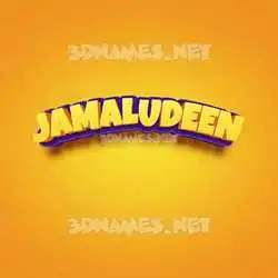 jamaludeen in Orange Toon style - 3D name wallpaper