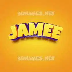 jamee in Orange Toon style - 3D name wallpaper