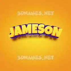 jameson in Orange Toon style - 3D name wallpaper