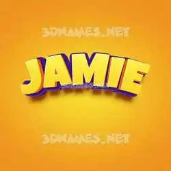 jamie in Orange Toon style - 3D name wallpaper