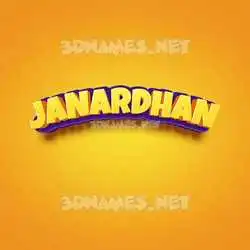 janardhan in Orange Toon style - 3D name wallpaper