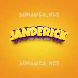 janderick in Orange Toon style - 3D name wallpaper