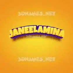 janeelamina in Orange Toon style - 3D name wallpaper