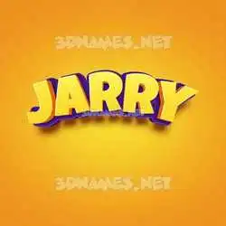 jarry in Orange Toon style - 3D name wallpaper