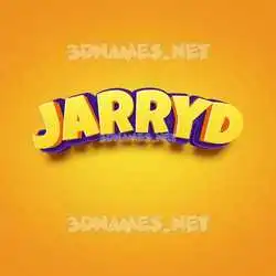 jarryd in Orange Toon style - 3D name wallpaper