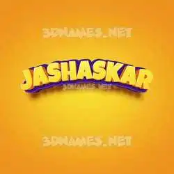jashaskar in Orange Toon style - 3D name wallpaper