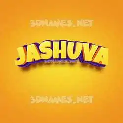 jashuva in Orange Toon style - 3D name wallpaper