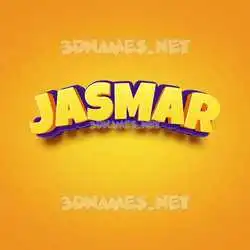 jasmar in Orange Toon style - 3D name wallpaper