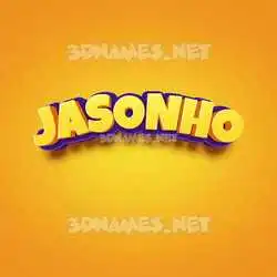 jasonho in Orange Toon style - 3D name wallpaper