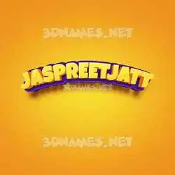 jaspreetjatt in Orange Toon style - 3D name wallpaper