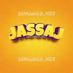 jassaj in Orange Toon style - 3D name wallpaper