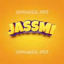 jassmi in Orange Toon style - 3D name wallpaper