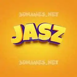 jasz in Orange Toon style - 3D name wallpaper