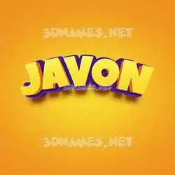 javon in Orange Toon style - 3D name wallpaper