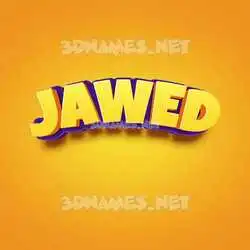 jawed in Orange Toon style - 3D name wallpaper