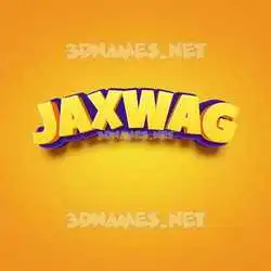 jaxwag in Orange Toon style - 3D name wallpaper