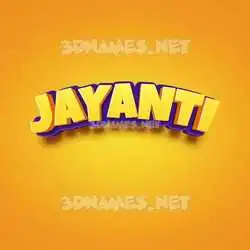 jayanti in Orange Toon style - 3D name wallpaper