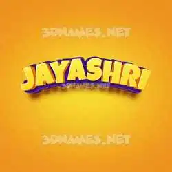 jayashri in Orange Toon style - 3D name wallpaper
