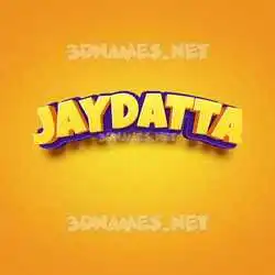jaydatta in Orange Toon style - 3D name wallpaper