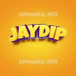 jaydip in Orange Toon style - 3D name wallpaper