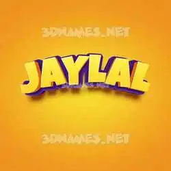 jaylal in Orange Toon style - 3D name wallpaper
