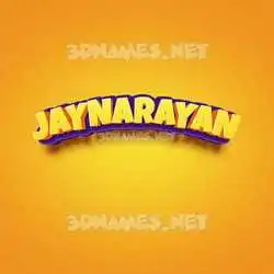 jaynarayan in Orange Toon style - 3D name wallpaper