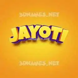 jayoti in Orange Toon style - 3D name wallpaper