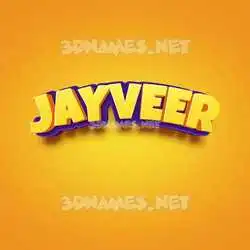 jayveer in Orange Toon style - 3D name wallpaper