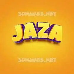 jaza in Orange Toon style - 3D name wallpaper
