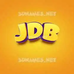 jdb in Orange Toon style - 3D name wallpaper