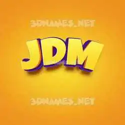 jdm in Orange Toon style - 3D name wallpaper