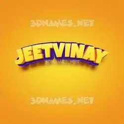 jeetvinay in Orange Toon style - 3D name wallpaper