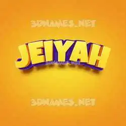 jeiyah in Orange Toon style - 3D name wallpaper