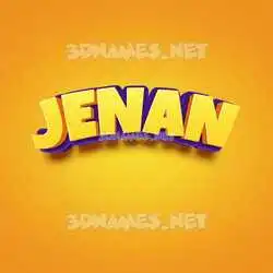 jenan in Orange Toon style - 3D name wallpaper