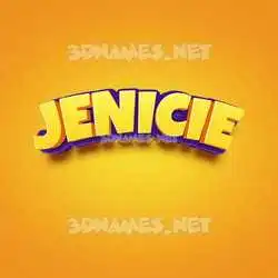 jenicie in Orange Toon style - 3D name wallpaper