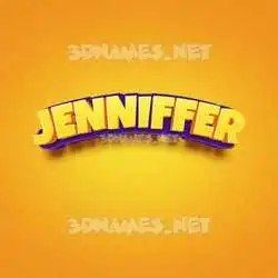 jenniffer in Orange Toon style - 3D name wallpaper