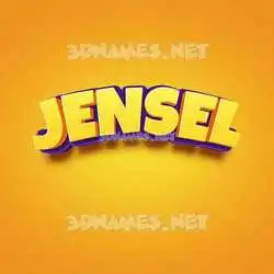jensel in Orange Toon style - 3D name wallpaper
