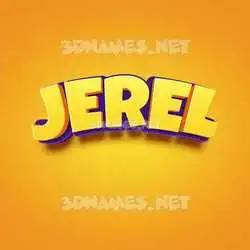 jerel in Orange Toon style - 3D name wallpaper