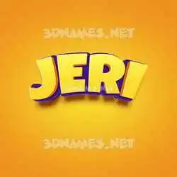 jeri in Orange Toon style - 3D name wallpaper