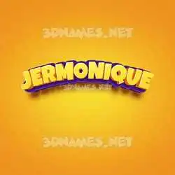 jermonique in Orange Toon style - 3D name wallpaper