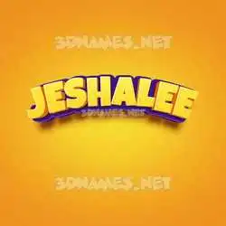 jeshalee in Orange Toon style - 3D name wallpaper