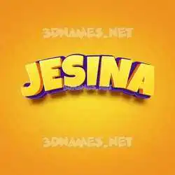 jesina in Orange Toon style - 3D name wallpaper
