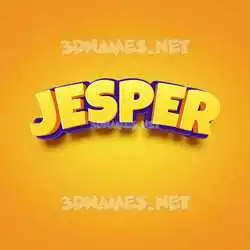 jesper in Orange Toon style - 3D name wallpaper