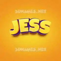 jess in Orange Toon style - 3D name wallpaper