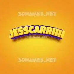 jesscarrhh in Orange Toon style - 3D name wallpaper