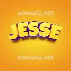 jesse in Orange Toon style - 3D name wallpaper