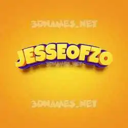jesseofzo in Orange Toon style - 3D name wallpaper