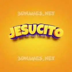 jesucito in Orange Toon style - 3D name wallpaper